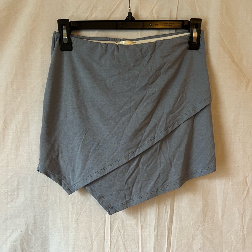 light denim blue skort